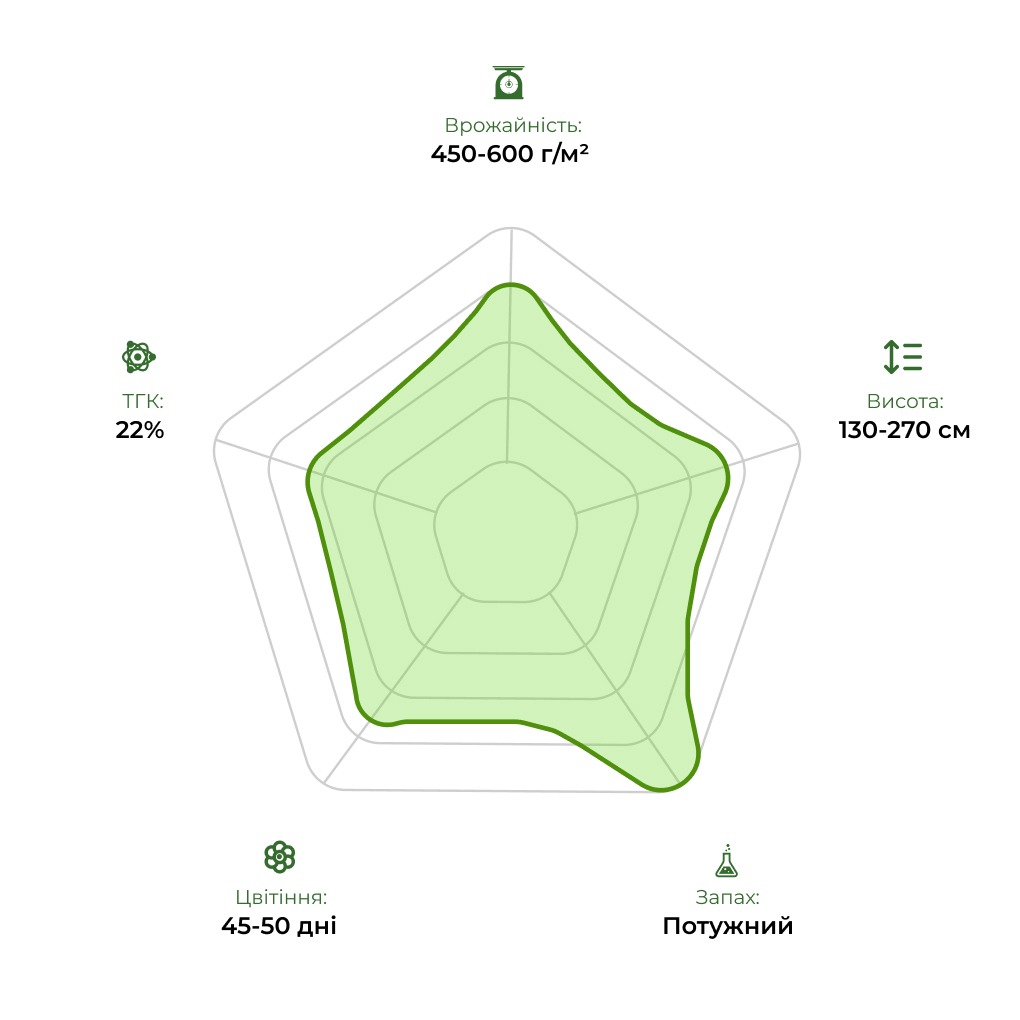 Технологічний радар сорту Cream Mandarine F1 Fast Version 33stakana